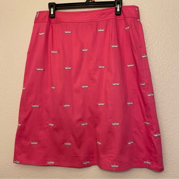 Pendleton hot Pink Dragonfly Embroidered whimsy fairycore cotton Skirt Size 14 - Picture 1 of 8